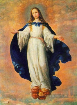 La Inmaculada Concepción2 Barroco Francisco Zurbarón Pinturas al óleo